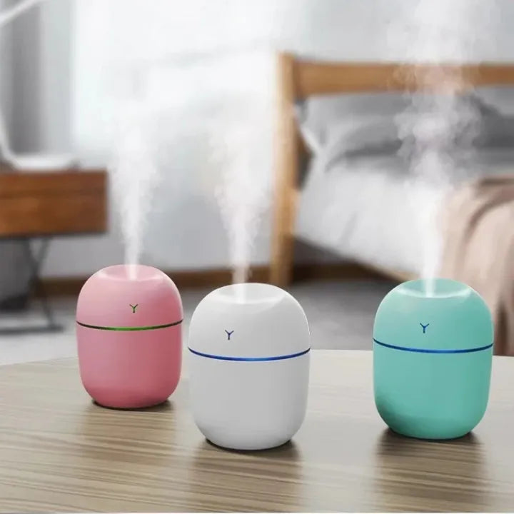 Humidifier Portable Mini Air Humidifiers for Bedroom - USB Desktop Humidifier with Led Night Lights, Quiet Cool Mist Humidifier, for Bedroom, Car And Office,